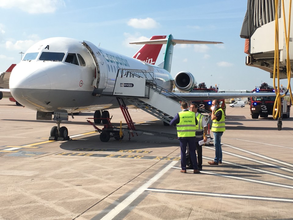  Man City support staff and media were evacuated off the plane