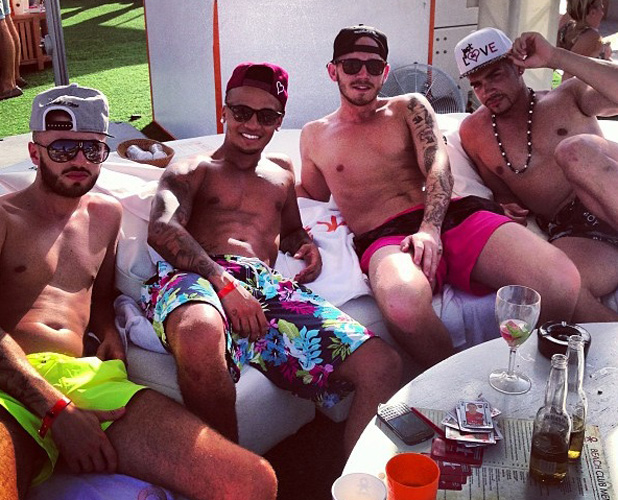 Louis Smith and Ashton Merrygold in Ibiza