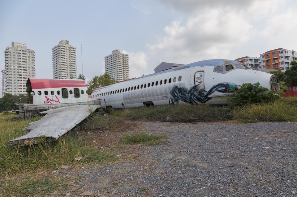 The photographer described the scene as 'eerie' after visiting the tourist attraction