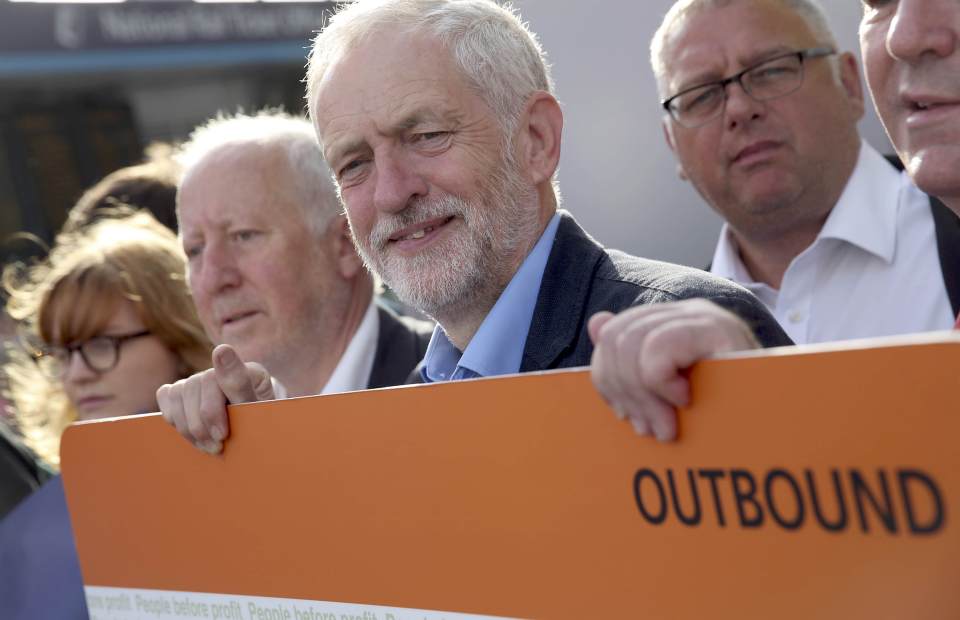  Jeremy Corbyn was filmed sitting on a train carriage floor yesterday