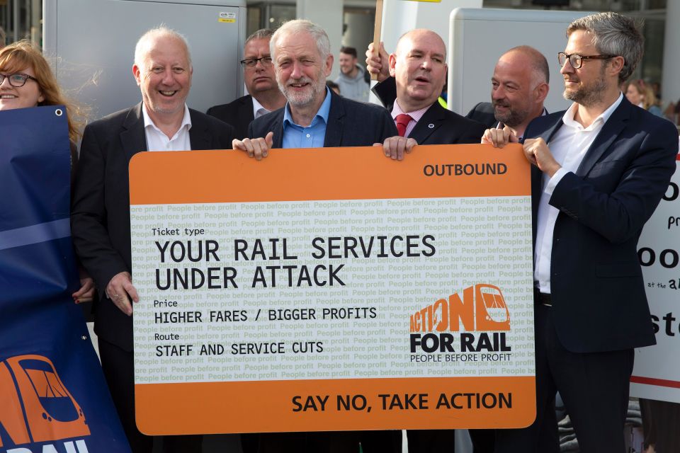  He joined rail unions protesting in London on Monday