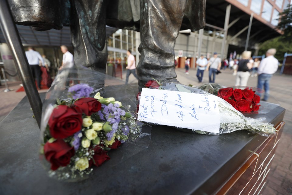 Messages were left with floral tributes to remember one of the most exciting Villa frontmen of recent times