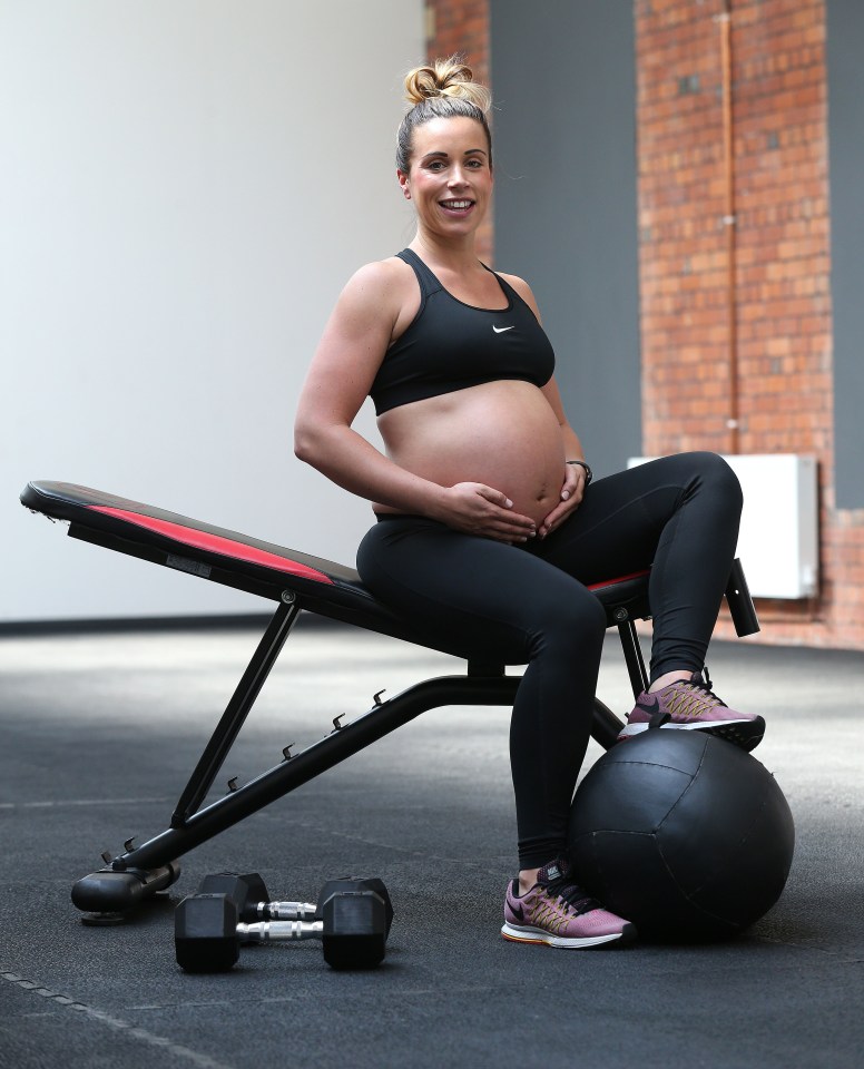 She says she has slowly adapted her workout throughout her pregnancy