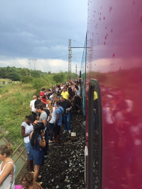 People were forced off the train after the devastating accident