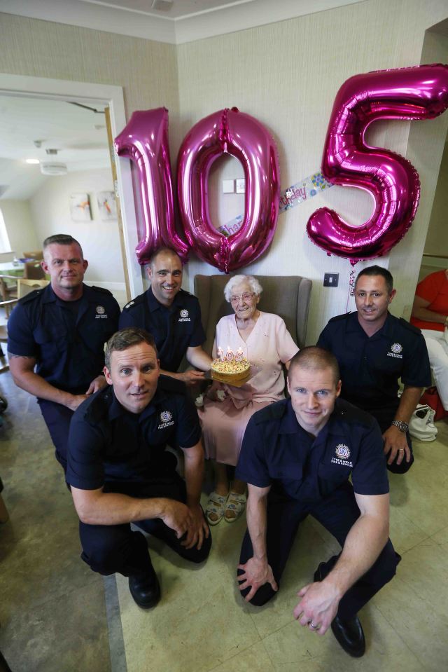 The Tyne and Wear firefighters turn up for tea and cake