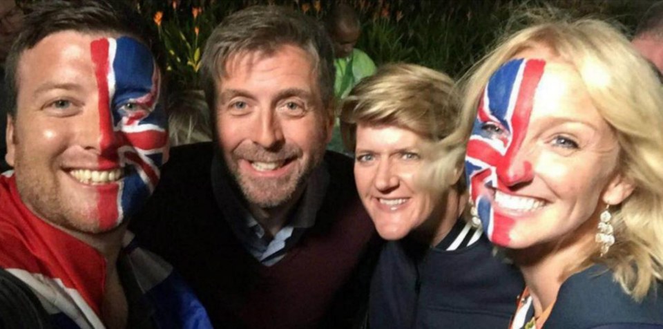  Posing with Mark Chapman and Clare Balding