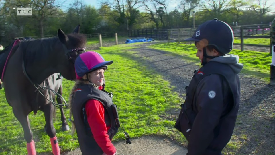  Junior and Princess learn how to show jump with their horses