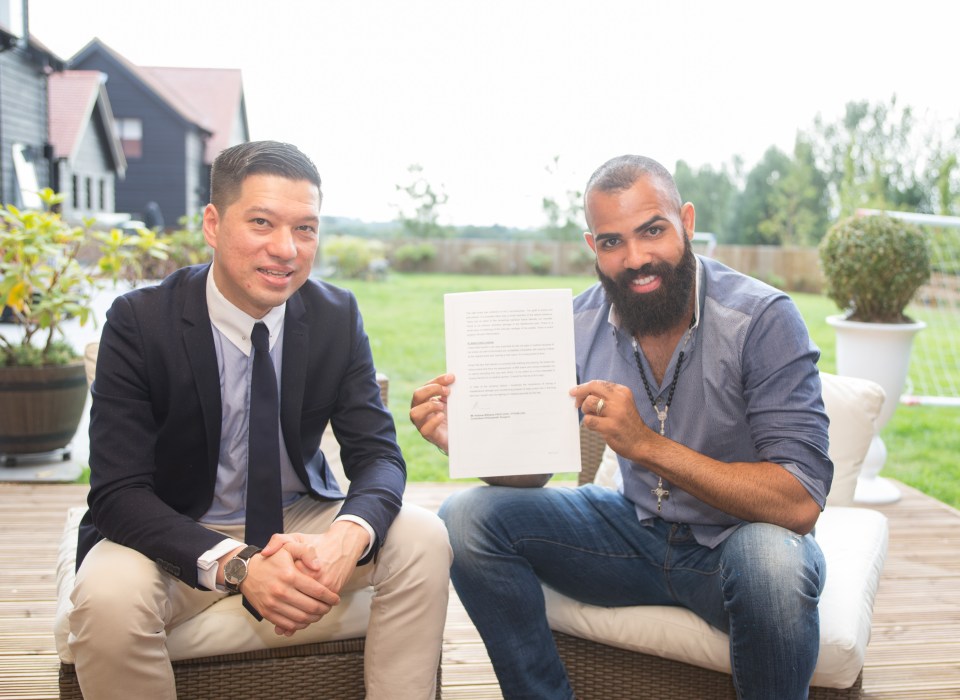  Sandro shows Sun man Mike McGrath the medical report proving his fitness