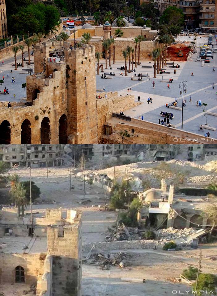  Aleppo's castle has been virtually levelled