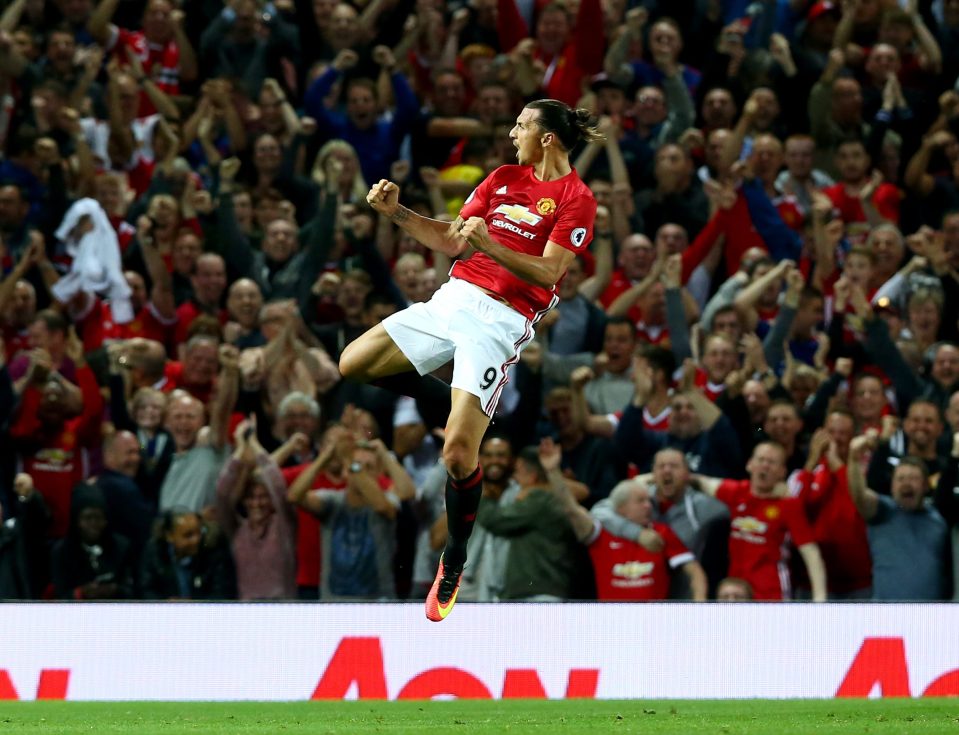  The Swede jumps for joy after doubling his Premier League tally with his first goal