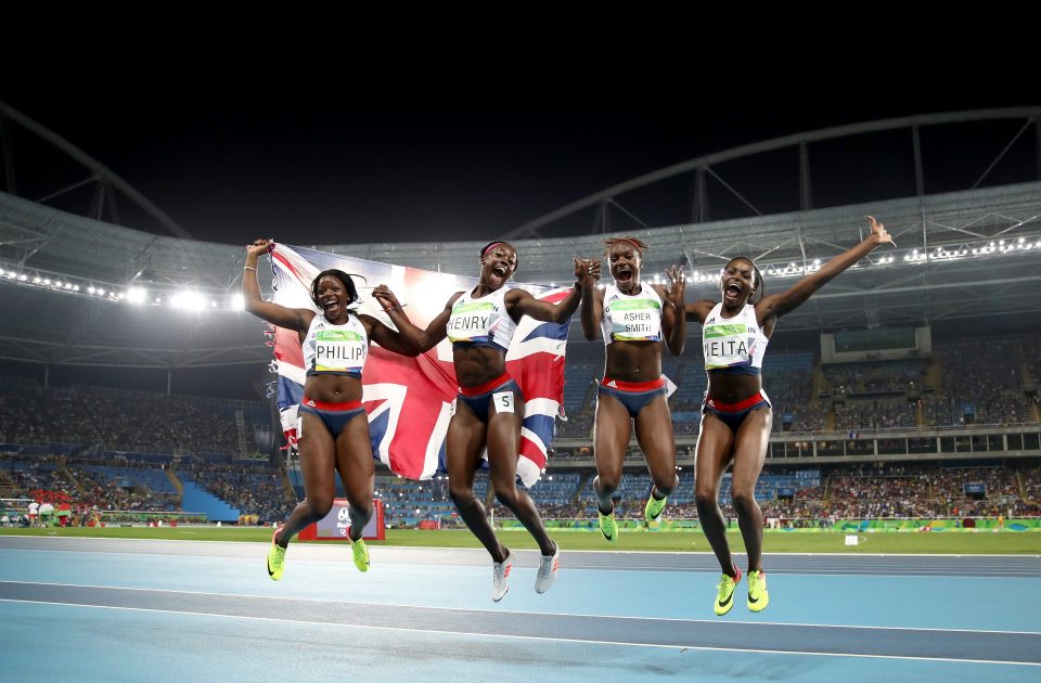 Asha Philip, Desiree Henry, Dina Asher-Smith and Daryll Neita won relay bronze