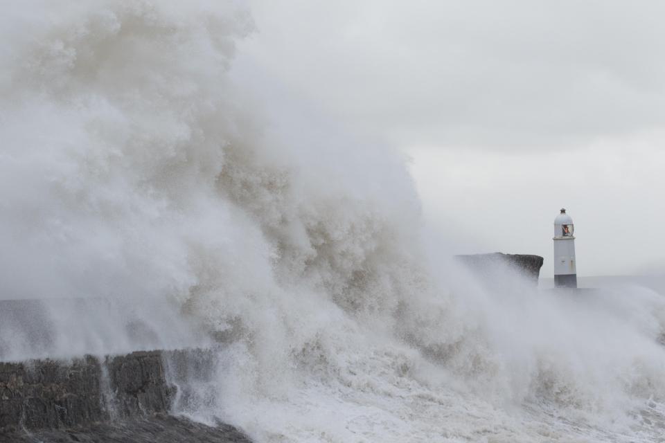  Treacherous storms battered Britain claiming six lives as strong waves turned the sea dangerous