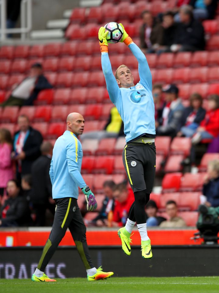  The warm-up has been as close as Hart has got to the pitch this season