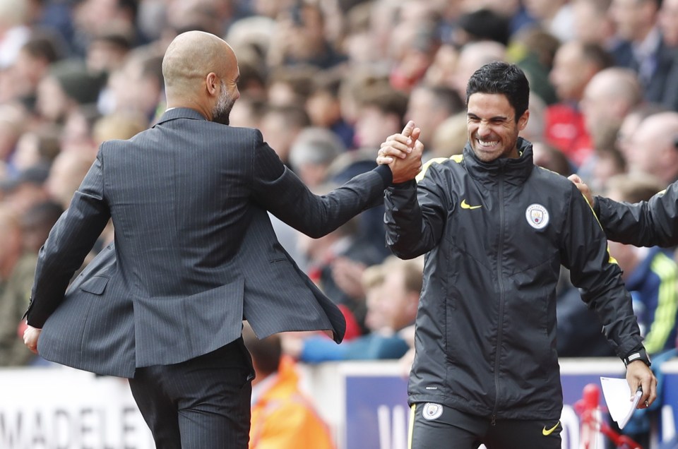 Mikel Arteta left The Emirates to join up with Pep Guardiola at Man City