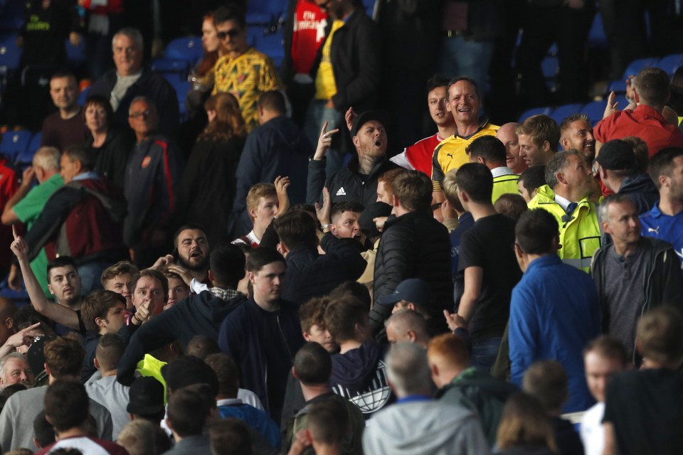 Stewards intervened as tempers flared at the end of the game