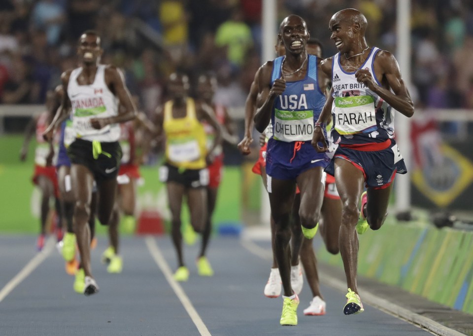  Mo Farah could not be caught in a trademark sprint finish