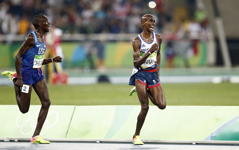 Paul Chelimo (left) finished second behind Britain's Mo Farah in the 5,000 metres final