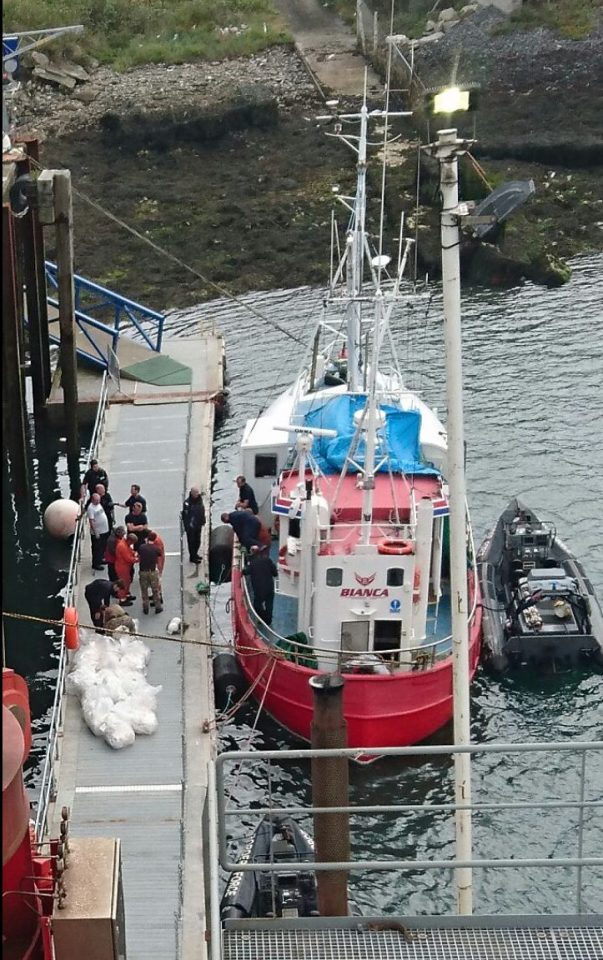  50 bags of of cocaine was found off the coast of Cornwall in one of the UK's biggest drug busts