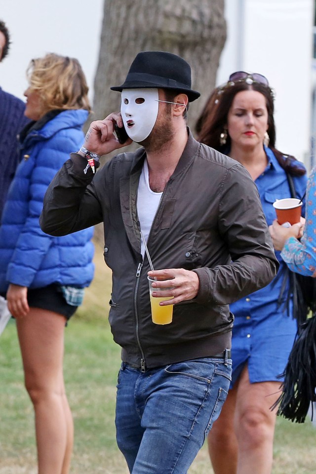 Danny had been backstage at the festival wearing a mask as a disguise