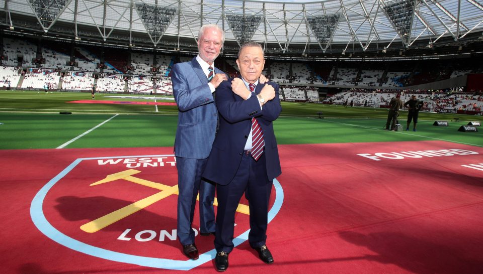 West Ham co-chairman David Gold and David Sullivan