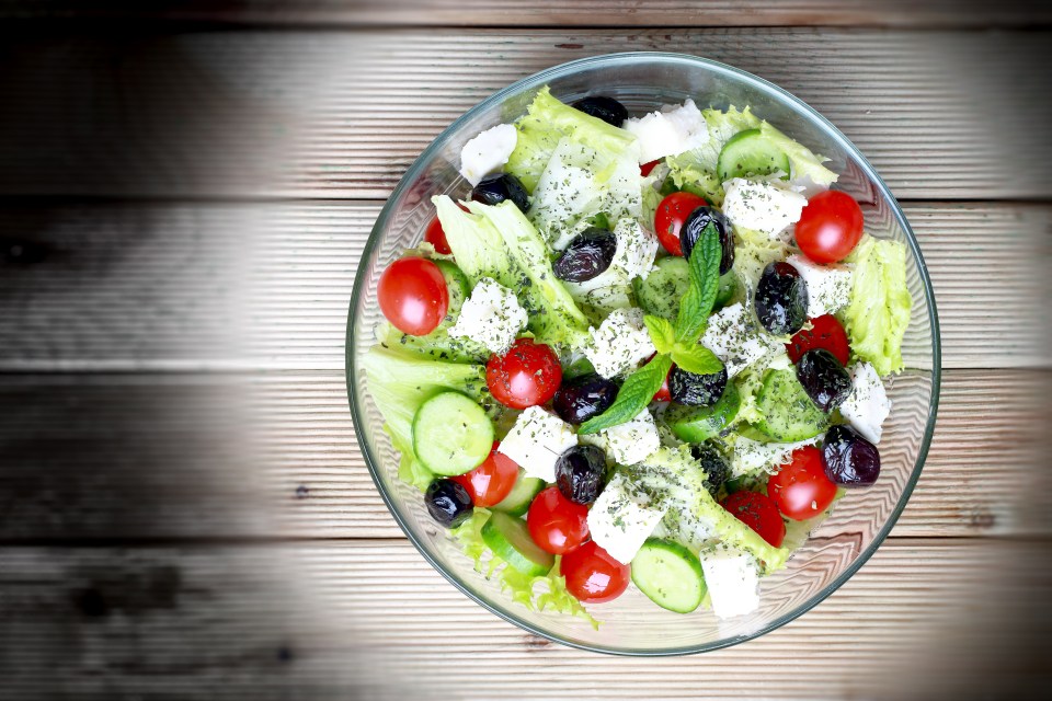  Greek salad is a classic choice and the perfect addition to warm and cold mains