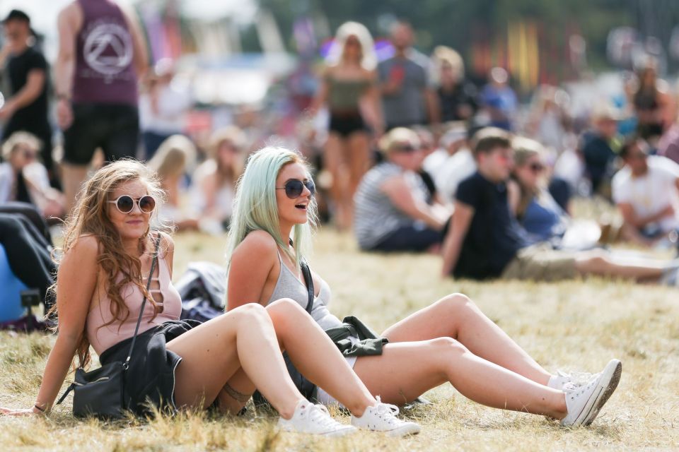  Revellers enjoyed the sunshine at V Festival after a miserable and wet start to the event