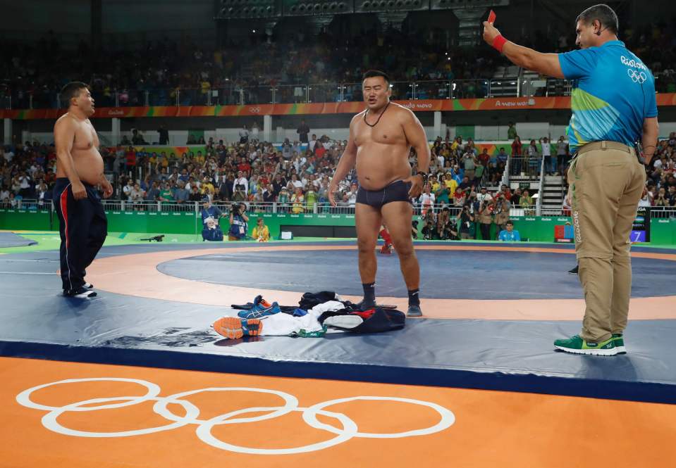 It was a bizarre end to the wrestling in Rio