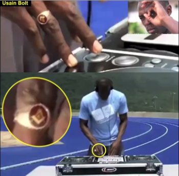  The runner was seen wearing a Masonic ring at a DJ event