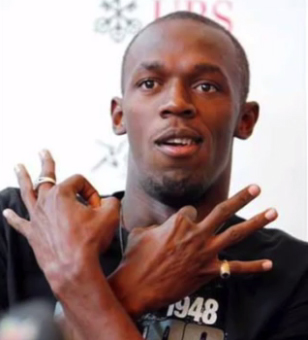  Usain is making the 'sign of the Beast' according to theorists