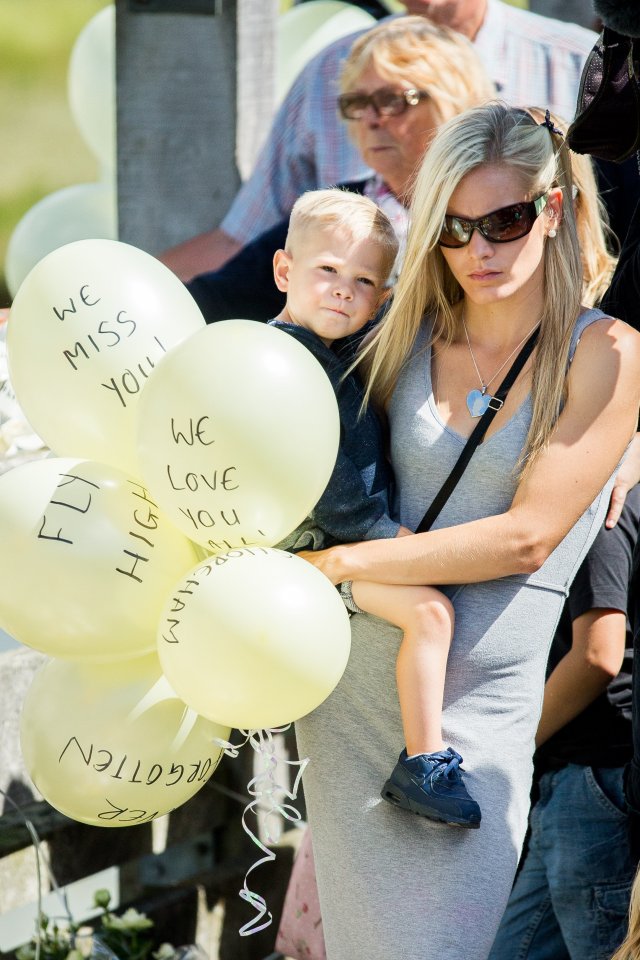  Crowds gathered to remember the 11 men killed in the Shoreham air disaster on the fire anniversary of the crash