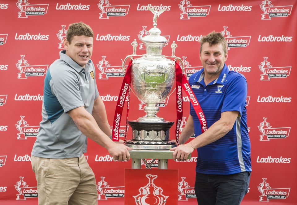  Lee Radford and Warrington boss Tony Smith