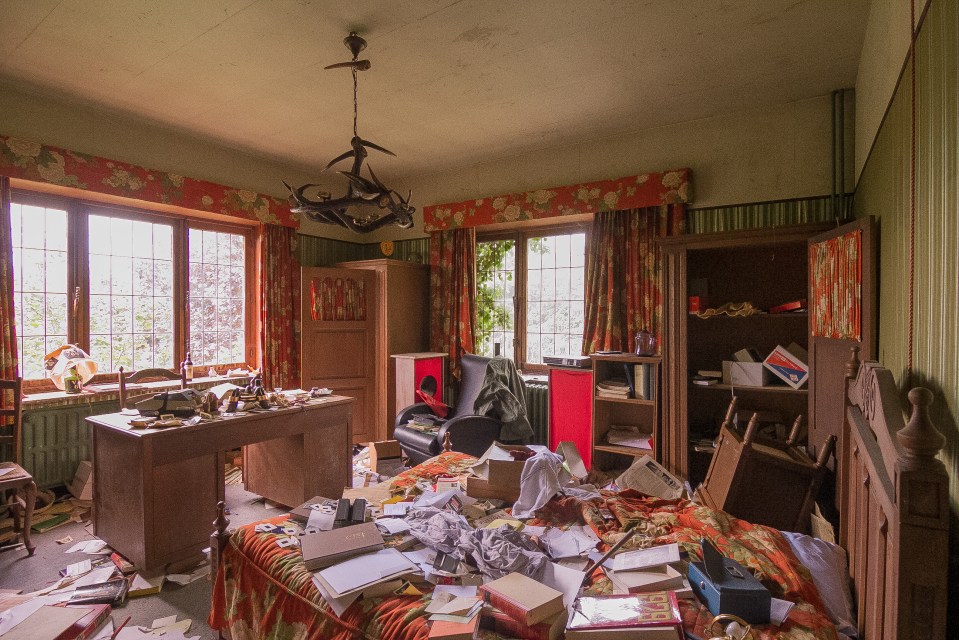 The dentist's office remains a chaotic mess with papers and possessions strewn everywhere