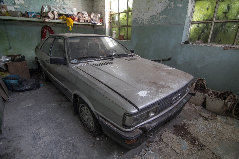 A rusted car that once belonged to the dentist even remains in the garage