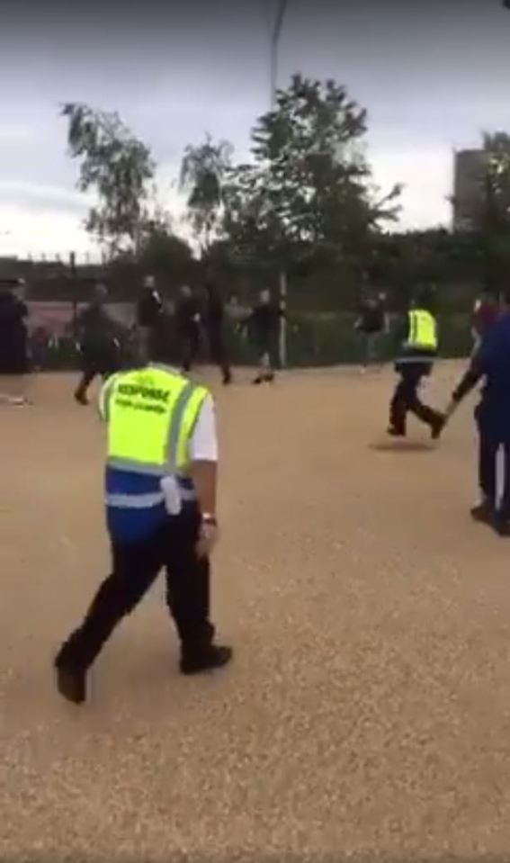  The fracas occurred after the Hammers' first game at the London Stadium