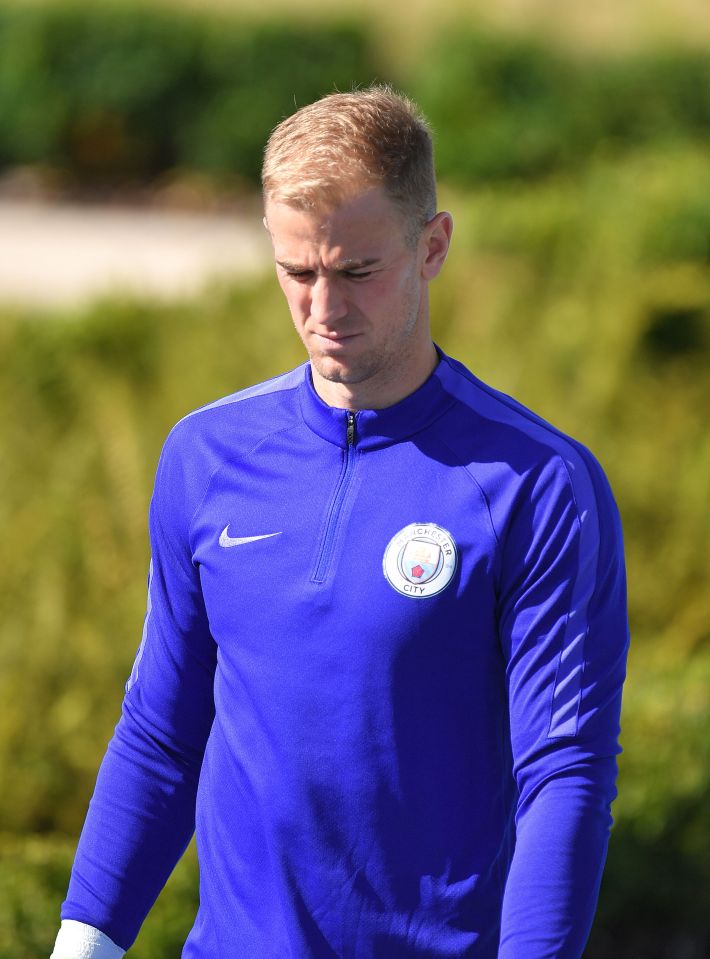  Hart couldn't crack a smile as he trained with the City squad this morning