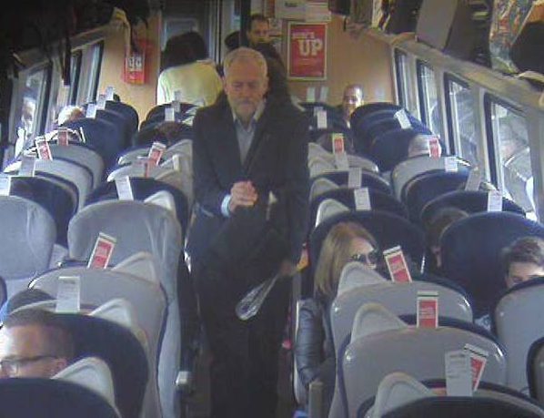 CCTV was later released showing Corbyn walking past empty seats