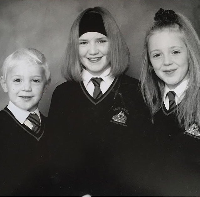  Conor McGregor (L) appears as a sweet young boy in a snap posted by sister Erin