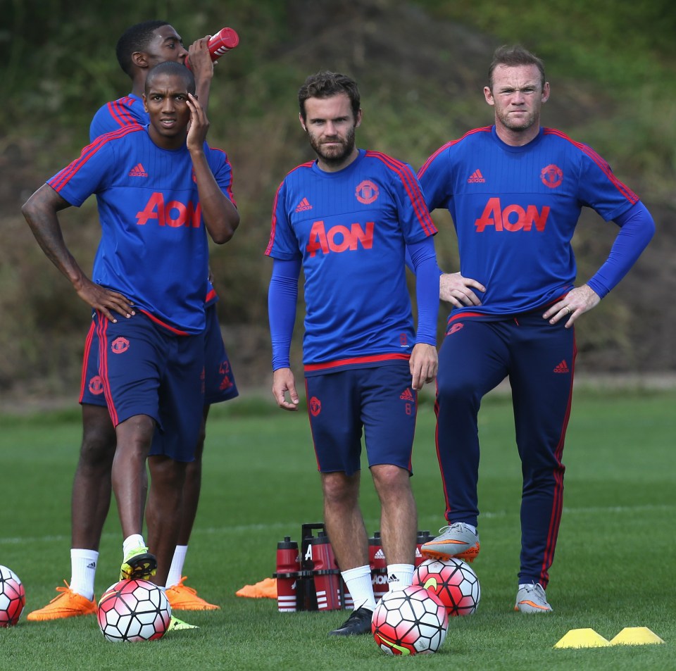 The United players were not as jovial last season, as seen above, under Louis van Gaal