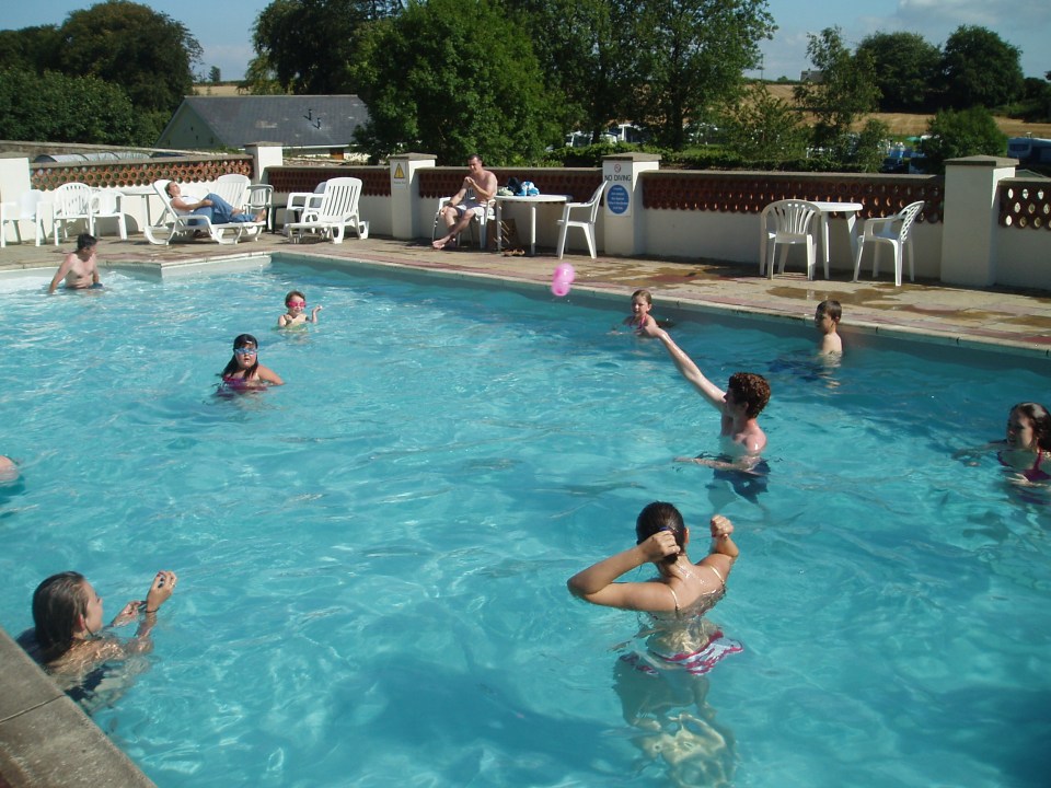  The solar-heated pool is close to a wall garden and has an outdoor terrace