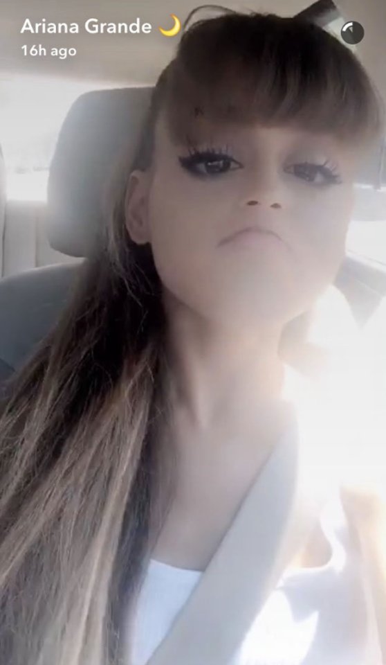  Ariana used a filter for her video message