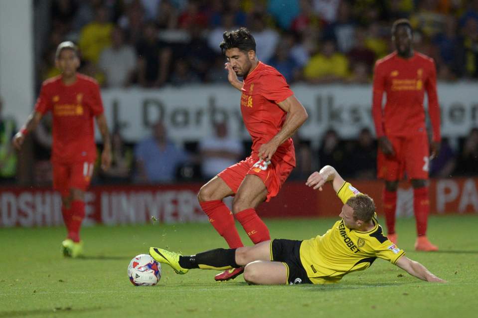 Emre Can made his first start of the season in the Liverpool midfield