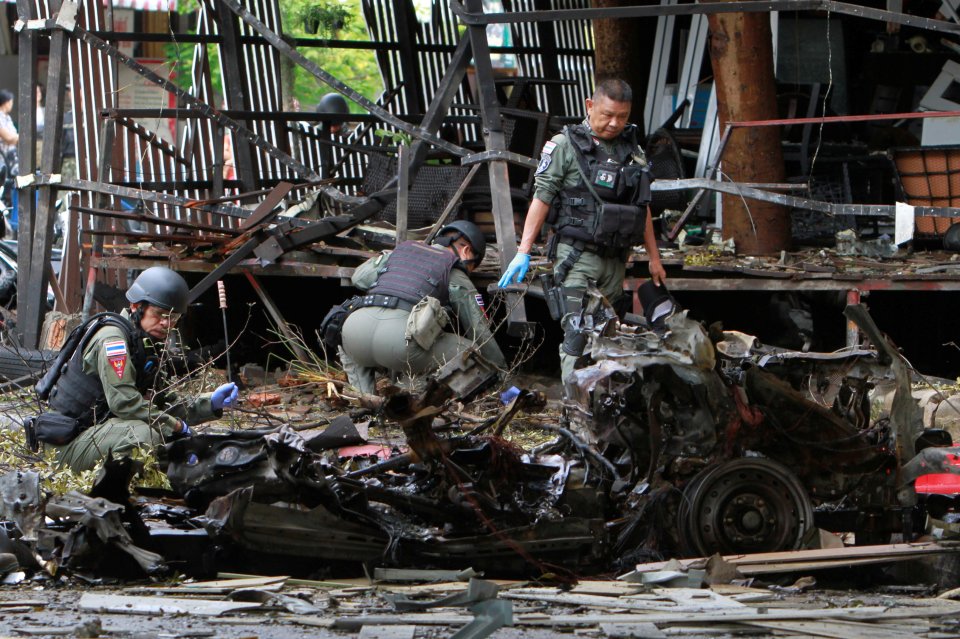  Massive blast ... 90kg car bomb went off outside a hotel in southern city of Pattani