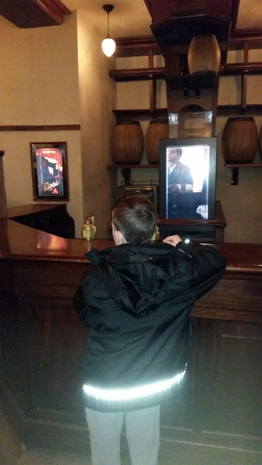 Louise's son Owen was pictured in the bar just seconds before the eerie shot