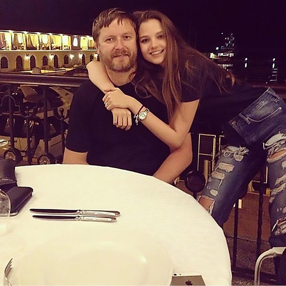  Alesya Kafelnikova with her father Yevgeny