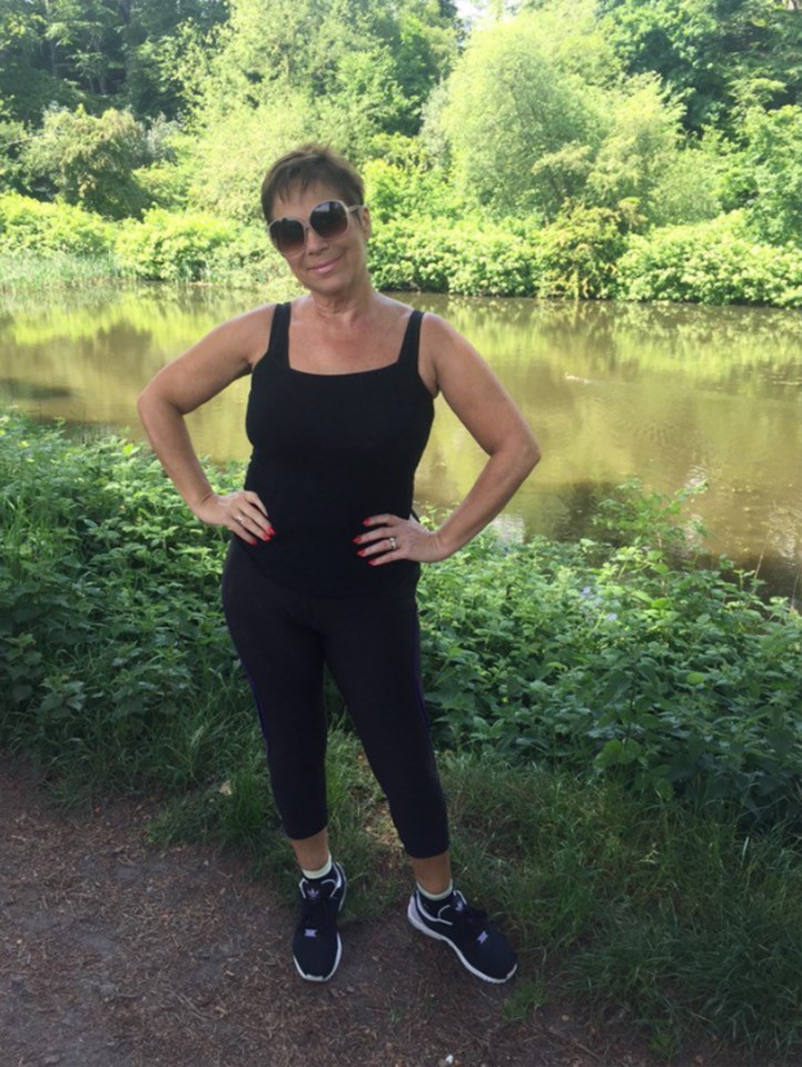 Denise has swapped alcohol for exercise in recent years 