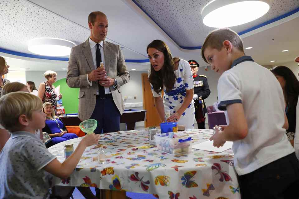 Prince William and bride Kate on their visit to Keech Hospice Care in Luton