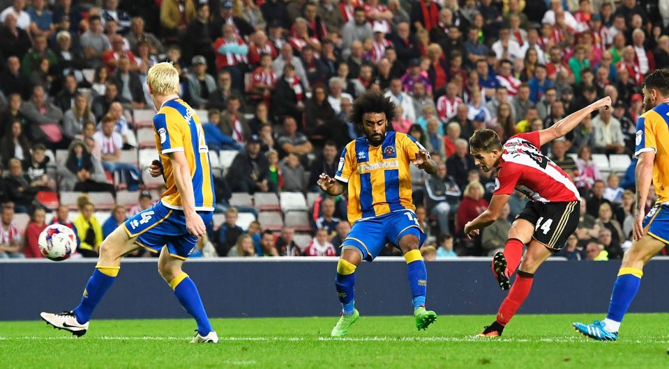 Adnan Januzaj scores on Sunderland debut against Shrewsbury in the EFL Cup