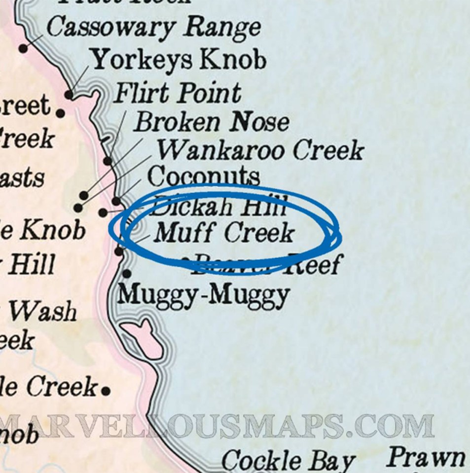 Rude maps of Australia