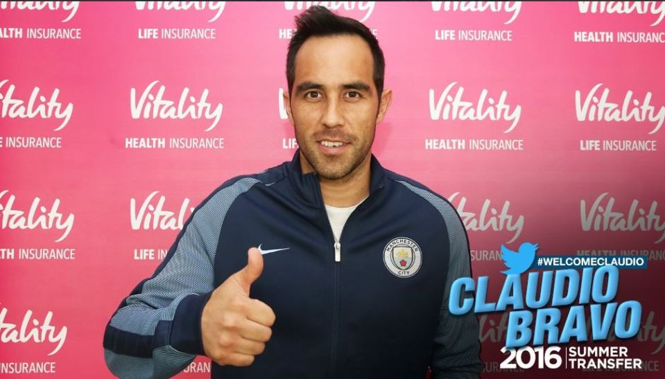 Claudio Bravo was brought in from Barcelona by Pep Guardiola 