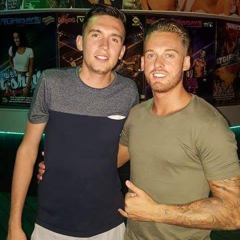 Briton Chris Porter (left), 21, broke both of his ankles in a fall as he escaped the horror